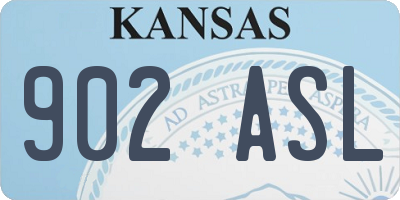 KS license plate 902ASL