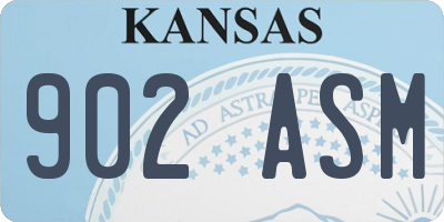 KS license plate 902ASM