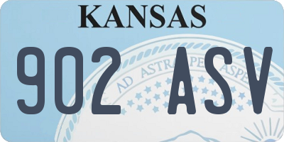 KS license plate 902ASV