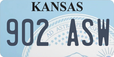 KS license plate 902ASW