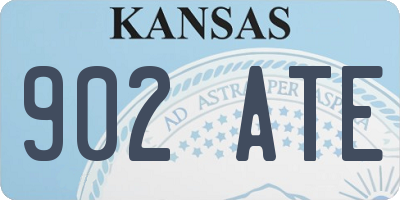 KS license plate 902ATE