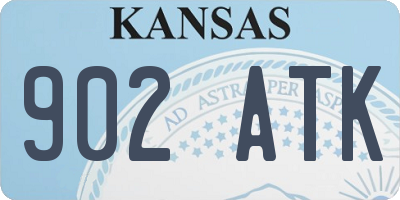 KS license plate 902ATK
