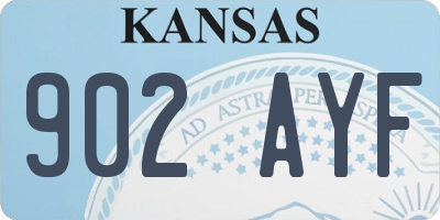 KS license plate 902AYF