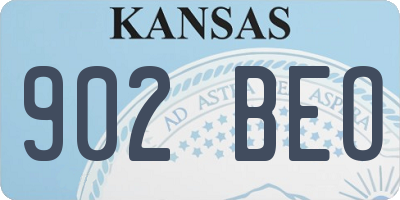 KS license plate 902BEO