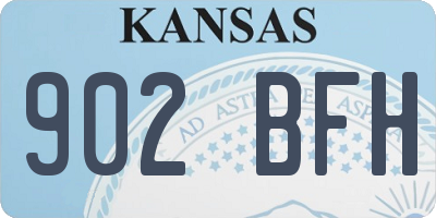 KS license plate 902BFH