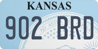 KS license plate 902BRD