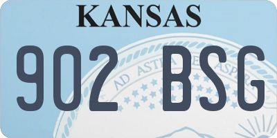 KS license plate 902BSG