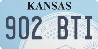 KS license plate 902BTI