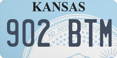 KS license plate 902BTM