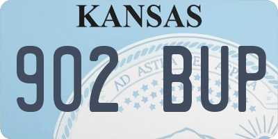 KS license plate 902BUP
