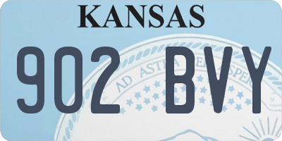 KS license plate 902BVY