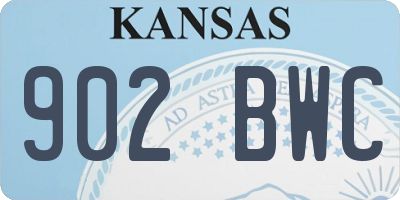 KS license plate 902BWC