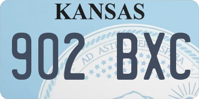 KS license plate 902BXC