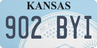 KS license plate 902BYI