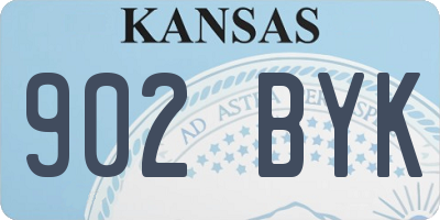 KS license plate 902BYK