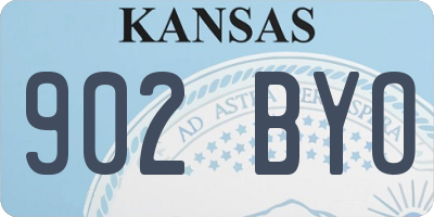 KS license plate 902BYO