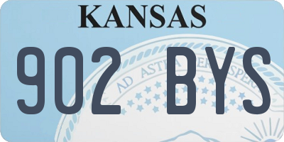 KS license plate 902BYS