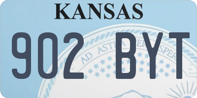 KS license plate 902BYT