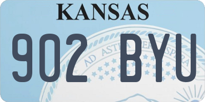 KS license plate 902BYU