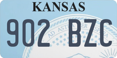 KS license plate 902BZC
