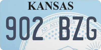 KS license plate 902BZG
