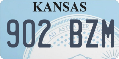 KS license plate 902BZM