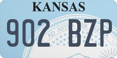 KS license plate 902BZP