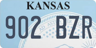KS license plate 902BZR