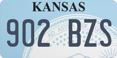 KS license plate 902BZS