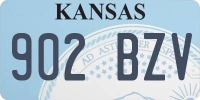 KS license plate 902BZV