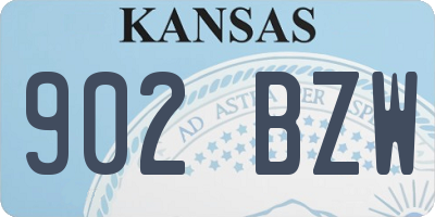 KS license plate 902BZW
