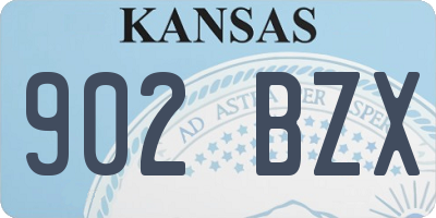 KS license plate 902BZX