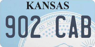 KS license plate 902CAB