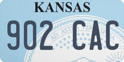 KS license plate 902CAC