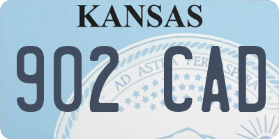 KS license plate 902CAD