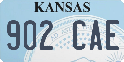 KS license plate 902CAE