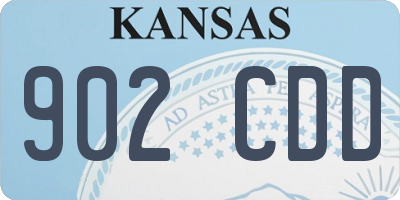 KS license plate 902CDD