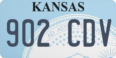 KS license plate 902CDV