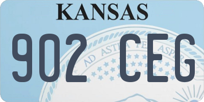 KS license plate 902CEG