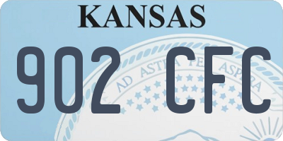 KS license plate 902CFC