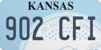 KS license plate 902CFI