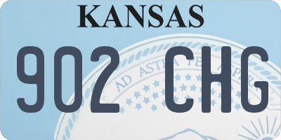 KS license plate 902CHG