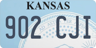 KS license plate 902CJI