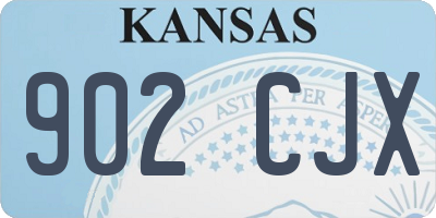 KS license plate 902CJX