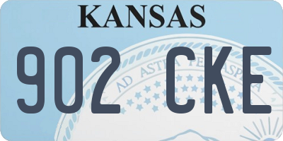KS license plate 902CKE