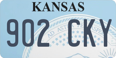 KS license plate 902CKY