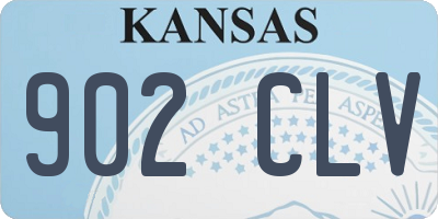 KS license plate 902CLV