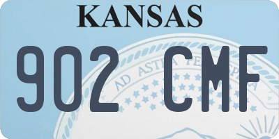 KS license plate 902CMF