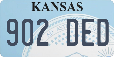KS license plate 902DED