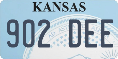 KS license plate 902DEE